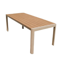 Ensemble de table et chaises de patio extérieur haut de gamme, moderne, sur mesure, pour 4/6/8 personnes, imperméable et résistant au soleil