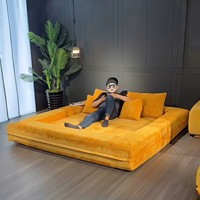 Nuevo Sofá Cama Americano Retro Jude, Sofá Desmontable con Relleno de Esponja y Tapizado de Pana Lavable para Salas de Estar Pequeñas y Medianas