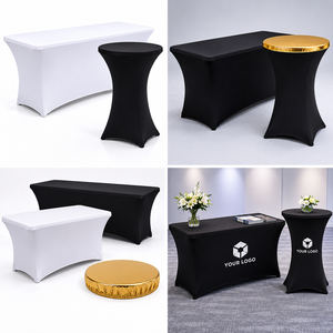 Opaque Ivory 30 Inch Highboy Spandex <b>Waterproof</b> Eco-Friendly Customizable Stretch Fitted Commercial Grade Fire Retardant - Product Image 1