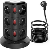 UE 12 prises tour multifonction prise d'alimentation intelligente UE distributeur d'alimentation USB charge pour bureau à domicile