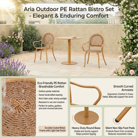 Ensemble de table et chaises de luxe pour l'extérieur, mobilier de bistrot pour patio, jardin, balcon, résistant aux intempéries, ensemble de table et chaises de loisirs