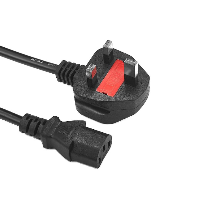 UK BS1363 to C13 Power Cable Type-G 3 Prongs to IEC320 Power Supply Cord for PC Computer Kettle BS 13A 1.8m