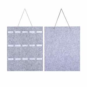 Organisateur mural multifonctionnel en tissu lin et coton fait main avec poches de rangement suspendues pour la maison, la porte, le placard – Cadeau promotionnel d'entreprise - Product Image 3