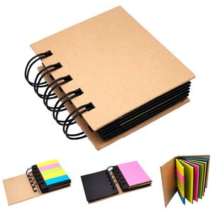Bloc-notes écologique personnalisé avec notes adhésives et marque-pages, mémos recyclés en carton à spirale pour notes, bureau et cadeaux - Product Image 1