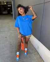 High Street Brief Print Katoenen T-shirts Vrouwen Zomer Korte Mouw Losse 2022 Zomer O Hals Oversize Hip Hop Basic Tees