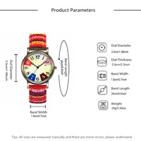 E-4 rouge Rose 4 pièces montre ensemble de bijoux femmes luxe multicolore arc-en-ciel motif montres avec Boho Hippie Design merveilleux cadeau