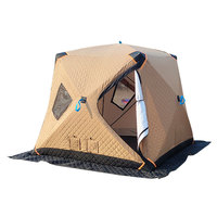 Tente de pêche d'hiver transfrontalière en tissu Oxford doublé de coton, imperméable 1000-1500 mm, coupe-vent, isolée, extra-large