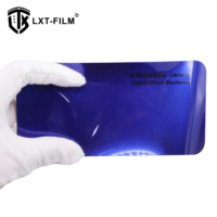 Film changeant de couleur de myrtille en métal liquide PET 1.52*15M rouleaux d'enveloppe de vinyle