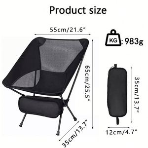 Chaise de plage portable, pliable, pour la randonnée, le camping, la pêche en plein air - Product Image 2
