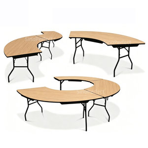 Custom Modern <b>Foldable</b> Wedding Furniture Wooden Rectangular Round <b>Table</b> Folding Outdoor <b>Tables</b> for Events for Banquet Hotel Hall - Product Image 1