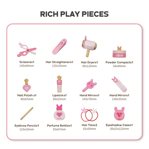 Table de <span class=keywords><strong>Maquillage</strong></span> en Bois pour Enfants, Jouet de Simulation Princesse, Coiffeuse avec Accessoires de Beauté, Jeu <span class=keywords><strong>d</strong></span>'<span class=keywords><strong>habillage</strong></span> pour Filles - Product Image 3
