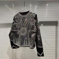 Veste Courte Décontractée Femme Hiver Nouvelle Collection – Blouson Streetwear en Tissu Sergé Écologique Coloré avec Imprimé Diamants – Vente en Gros