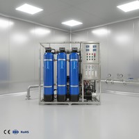 Système de traitement d'eau par osmose inverse industrielle 750 LPH avec prétraitement en acier inoxydable, charbon et adoucisseur