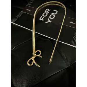 Ceinture pour femme Fiori avec boucle à nœud doré, ceinture en tissu de style décontracté - Product Image 3