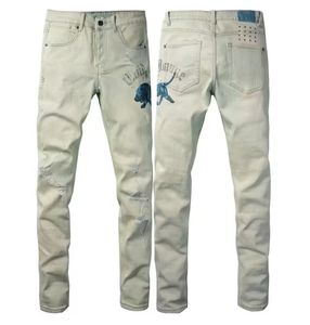 Nuevos Pantalones Vaqueros de Mezclilla Ajustados de Alta Calidad para Hombre, Estilo Casual, Desgastados, Vintage, Rotos, de Algodón - Product Image 6