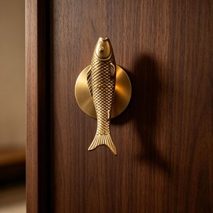 Mori Beef Crochet mural décoratif en forme de carpe, doré, pour salle de bain et toilettes, style européen - Product Image 3