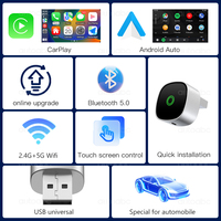 Adaptateur universel Autoabc CarPlay & Android Auto avec Bluetooth, adaptateur filaire vers sans fil, USB Plug-n-Play 2 en 1
