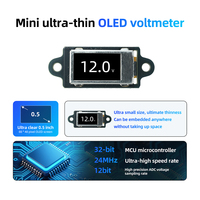 Mini voltmètre numérique DC 0-30V, affichage OLED de 0.5 pouces, Module de test de tension mince, ADC 12 bits, haute précision pour alimentation électrique DIY