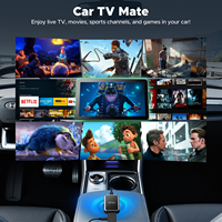 2-en-1 Car TV Mate & Wireless Carplay TV Adapter pour Switch, TV Sticks, Convertir l'écran de la voiture avec Type-C/USB, Wi-Fi 5.8GHz