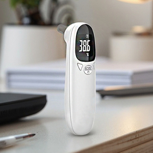 Thermomètre auriculaire pour animaux de compagnie, outil de santé sans contact, équipement de surveillance de la santé avec lumière de choc - Product Image 1