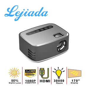 LEJIADA T20 Nouveau Mini Sac de Rangement Portable 1080P USB HD 320x240 Pixels LED Lecteur Multimédia Vidéo <span class=keywords><strong>Photo</strong></span> Domestique Projecteur Cinéma Gris - Product Image 2