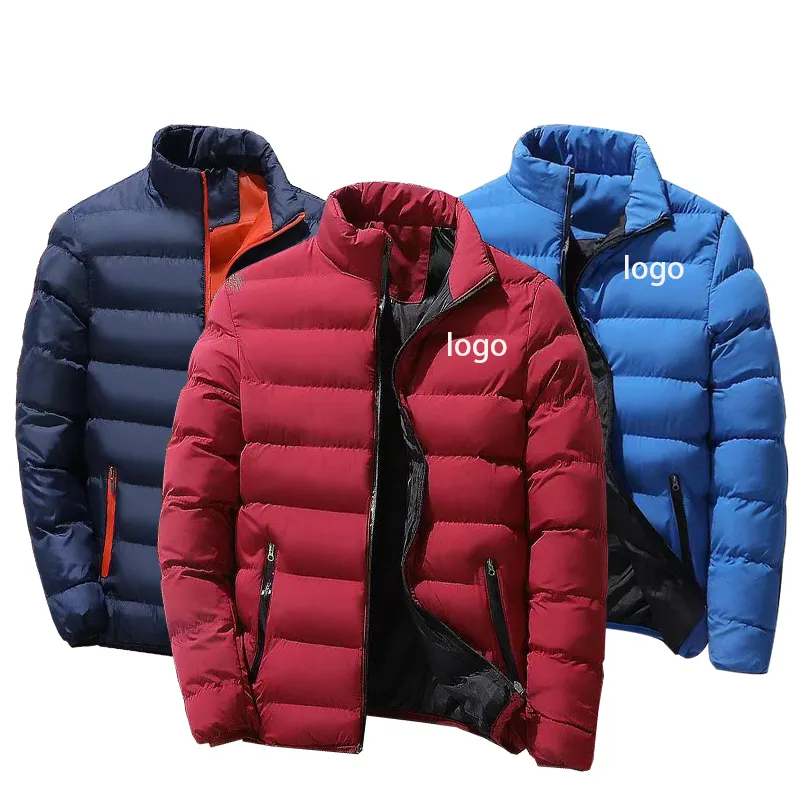 New windproof warm and cotton stand-up men's collar casual autumn and winter jacket LOGO customization
