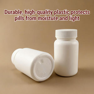 Botella de plástico HDPE para medicina, suministro directo de fábrica, <span class=keywords><strong>100cc</strong></span>, 120cc, pastillero blanco <span class=keywords><strong>a</strong></span> prueba de niños para almacenamiento de suplementos vitamínicos - Product Image 6