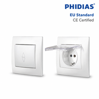 Interruptor de Pared de un Solo Polo, Grado de Ingeniería, 86*86mm, Estándar Europeo, 16A, Duradero, Impermeable, Latón, CE ISO, Venta al Por Mayor