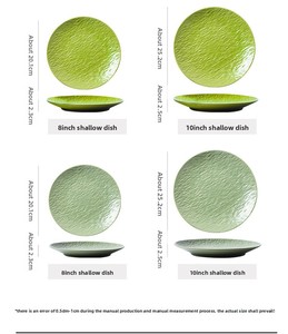 Assiette en céramique de style rétro japonais haut de gamme, classique pour la restauration et l'hôtellerie, idéale pour steak, dessert, pâtisserie et dîner - Product Image 6