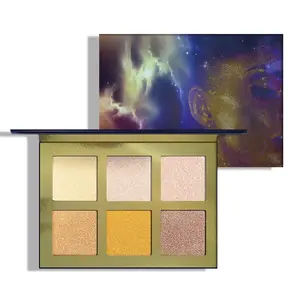 Nuovo Design 6 colori Unique Face Highlight Palette Private Label Blush And Highlighter Palette Shimmer Highlighter Makeup