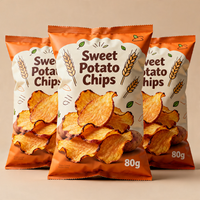 Sacs Mylar personnalisés imprimés en gros de 50g, pochettes en aluminium haute barrière avec fermeture éclair pour chips fraîches et snacks croustillants