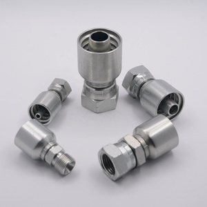 New Carbon Steel Quick <strong>Coupler</strong> 1 Piece Hydraulic BSP Thread Pipe Hose Fittings for Crimping Press 22611Y - Product Image 4
