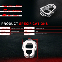 Carcasa de Aluminio CNC para Llaves de Coche, Fabricada en Fábrica, para Modelos JK 2007-2018, Estilo Plateado, Venta al Por Mayor de Autopartes