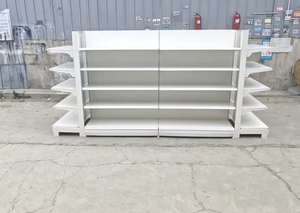 Kimham <b>Hot</b> <b>Wheels</b> Double-Sided Heavy Duty Supermarket <b>Display</b> Rack with 5 Shelves Epoxy Powder Coated Metallic Material - Product Image 3