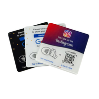 Tarjeta NFC 215 Cuadrada Programable para Reseñas de Google, Estación NFC para Mesa, 13.56Mhz, Código QR