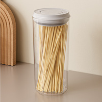Boîte de conservation alimentaire en plastique multi-formes avec couvercle à pression pour céréales, noix, produits secs, organisateur de garde-manger, OEM