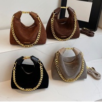 Sac à main polyvalent et tendance Colefa 2026, sac bandoulière décontracté en daim texturé style rétro, sac en daim de niche français pour femme