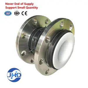 Compensator de flange de aço inoxidável químico industrial, ptfe reforçado, forro, dn40 pn16, articulações de expansão de borracha