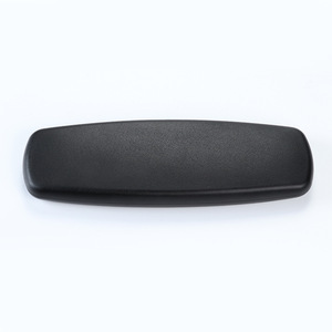 Accoudoirs de chaise de bureau en plastique noir, design moderne fixe, lot de 2 pièces P05 - Product Image 2