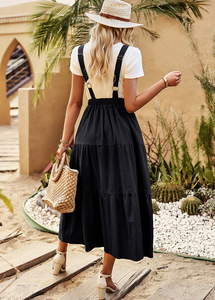 Robe d'été en coton à bretelles avec poches <span class=keywords><strong>Nouveautés</strong></span> 2026 Robes décontractées pour femmes - Product Image 2