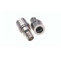 Adaptateur coaxial RF droit à sertir, connecteur femelle QMA vers connecteur mâle SMA, en cuivre, 50 Ohms, à déconnexion rapide