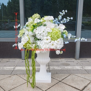 Flores Artificiales DKB, Bola de Flores de Seda Hecha a Mano de Alta Gama, Bola de Flores Blancas para Decoraciones Festivas de Bodas y Fiestas - Product Image 2