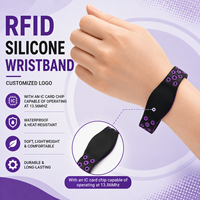 Bracelet NFC personnalisé étanche 125KHz 13.56Mhz pour piscine, contrôle d'accès, événements, festivals, bracelet en silicone