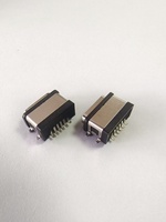Connecteur femelle USB Type C 24 broches 6P en acier inoxydable étanche IPX8, montage vertical SMT, courant nominal 3A pour la charge