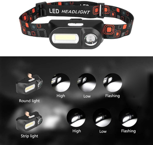 Offres Spéciales ultra lumineux 2 en 1 COB LED lampe FRONTALE rechargeable USB lampe de poche torche de tête de lecture haute puissance lumière principale - Product Image 5