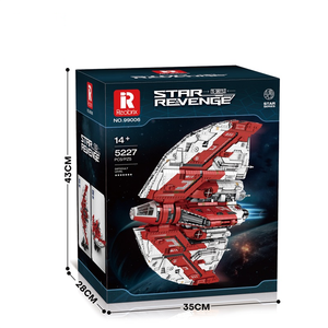 Reobrix Vente Chaude UCS T6-Shuttle <span class=keywords><strong>Star</strong></span> Spacecraft <span class=keywords><strong>Wars</strong></span> Battleship MOC DIY Assemblage Avion Creative Building Blocks Jouet - Product Image 6