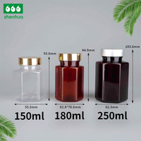 Flacon à pilules en plastique PET de qualité médicale de 150 ml, adapté aux flacons vides de pilules, de capsules et de vitamines