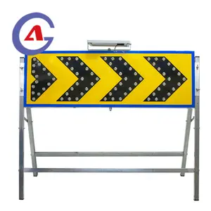 Arrow LED Traffic Safety Solar Powered Flashing Chevron Warning Board Traffic Sign