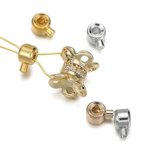 Gold Plated Copper Jewelry Buckle Small Size Beaded Bracelet Necklace Finishing <b>Clip</b> - Product Image 2
