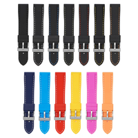 Bracelets de montre en silicone au design coloré avec surpiqûres 18mm 20mm 22mm, bracelet de montre en caoutchouc à dégagement rapide pour Samsung S3